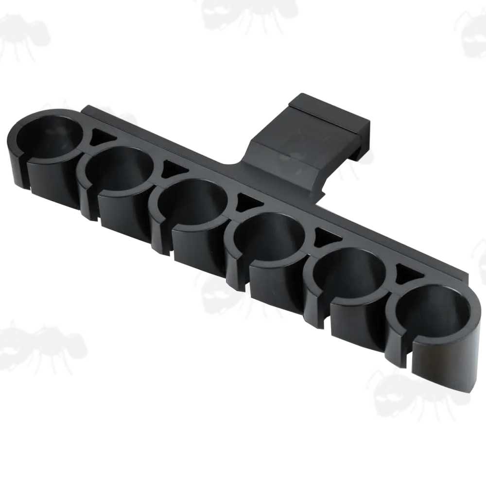 Side Saddle Shotgun Ammo Holder with Single Picatinny Sight Rail Base Mount